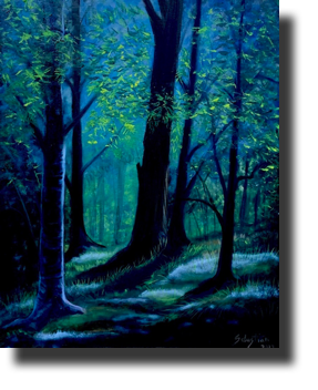From The Forest, Oil on Canvas, 30h x 24w, in, Framed $1200
