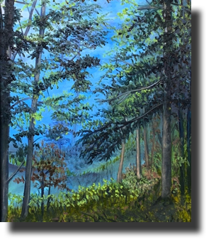 Enchanted Hidden View, Oil on Canvas, 20h x 16w, in $640