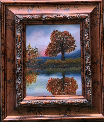 Reflection 2, oil on Canvas, 16h x 12w, $300
