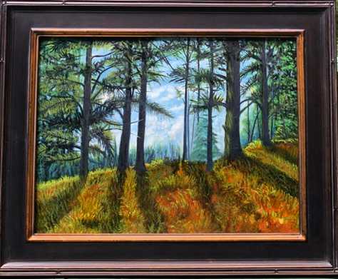 Lighting thru the Pines
18h x 24w Framed $750