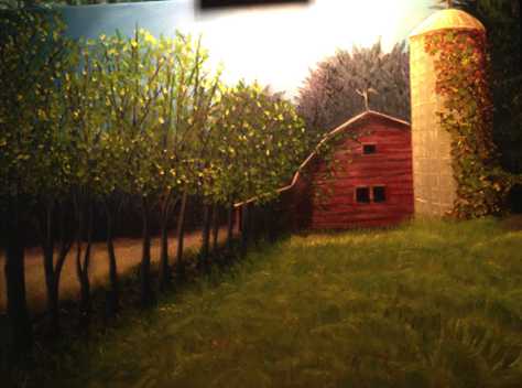 Soco Barn, oil on canvas, 16h x 20 w in, SOLD